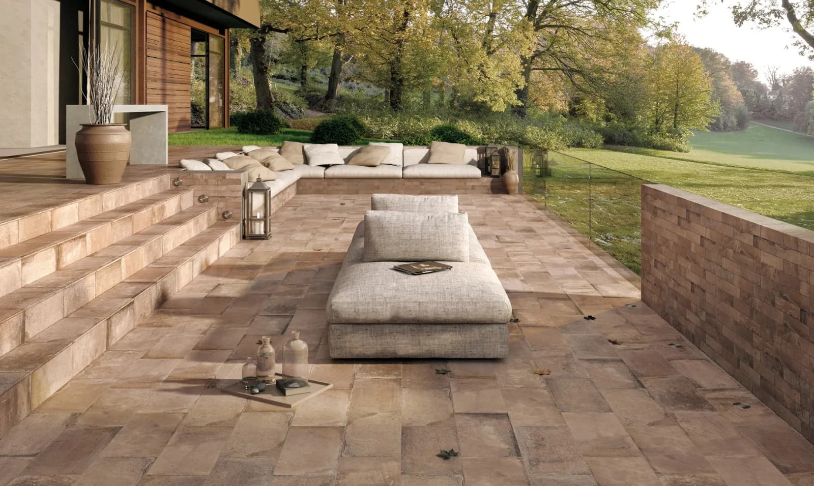 מרפסת מדורגת עם ריצוף GEOBRICK CANOSSA
