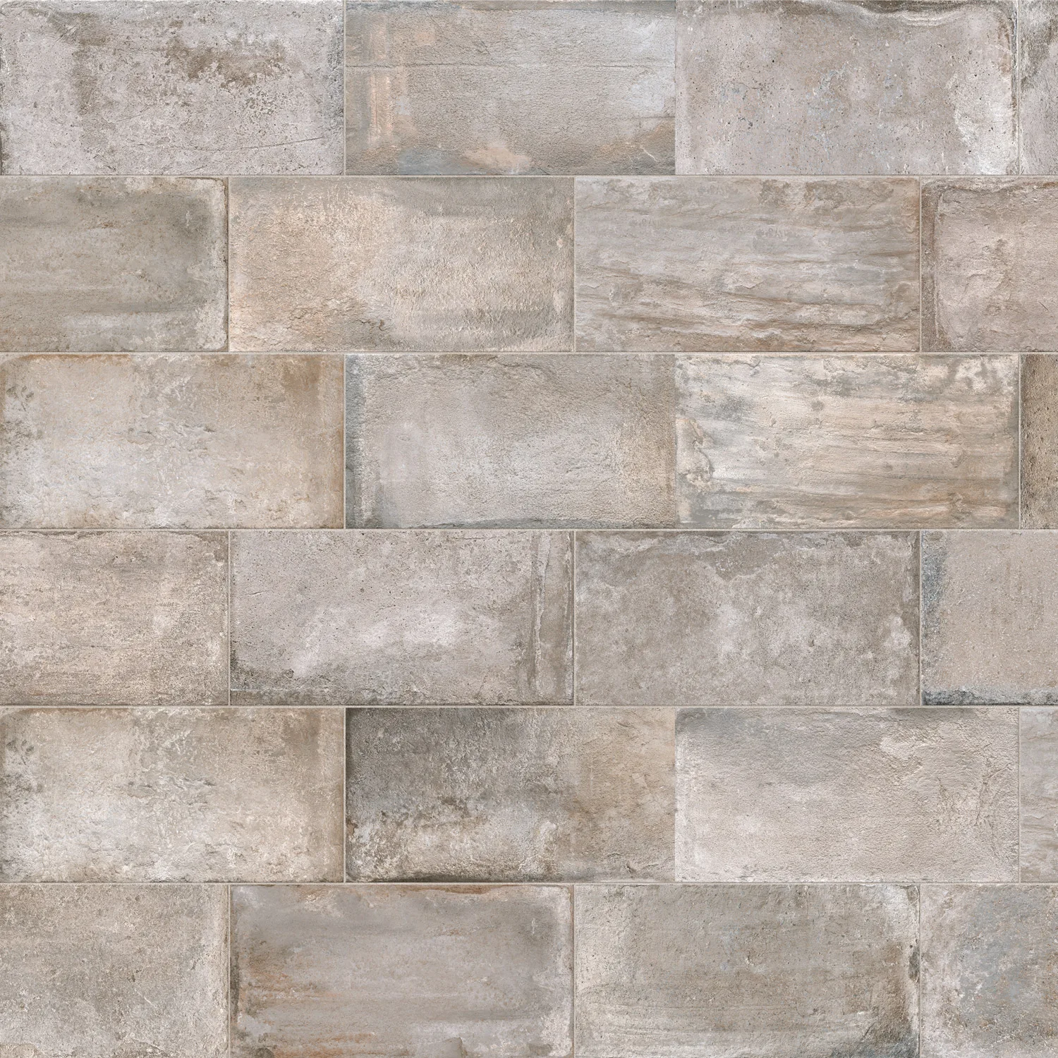 ריצוף חוץ GEOBRICK BRUGES, מראה לבנים מיושנות בגוון אפור